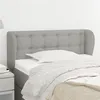 Image de vidaXL Tête de lit avec oreilles Gris clair 93x23x78/88 cm Tissu3117560