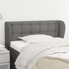 Image de vidaXL Tête de lit avec oreilles Gris foncé 103x23x78/88 cm Tissu3117569