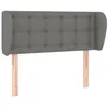 Image de vidaXL TÃªte de lit avec oreilles Gris foncÃ© 103x23x78/88 cm Tissu