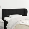 Image de vidaXL Tête de lit avec oreilles Noir 103x23x78/88 cm Tissu