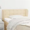 Image de vidaXL Tête de lit avec oreilles Crème 103x23x78/88 cm Tissu