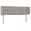 Image de vidaXL TÃªte de lit avec oreilles Gris clair 147x23x78/88 cm Tissu
