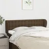 Image de vidaXL Tête de lit avec oreilles Marron foncé 147x23x78/88 cm Tissu