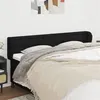Image de vidaXL Tête de lit avec oreilles Noir 183x23x78/88 cm Tissu