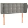 Image de vidaXL TÃªte de lit avec oreilles Gris clair 93x23x78/88 cm Velours
