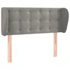 Image de vidaXL TÃªte de lit avec oreilles Gris clair 103x23x78/88 cm Velours