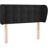 Image de vidaXL TÃªte de lit avec oreilles Noir 103x23x78/88 cm Velours