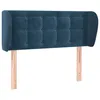 Image de vidaXL TÃªte de lit avec oreilles Bleu foncÃ© 103x23x78/88 cm Velours