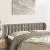 Image de vidaXL Tête de lit avec oreilles Gris clair 147x23x78/88 cm Velours3117626