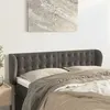 Image de vidaXL Tête de lit avec oreilles Gris foncé 147x23x78/88 cm Velours