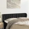 Image de vidaXL Tête de lit avec oreilles Noir 147x23x78/88 cm Velours