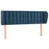 Image de vidaXL TÃªte de lit avec oreilles Bleu foncÃ© 147x23x78/88 cm Velours