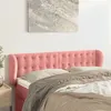 Image de vidaXL Tête de lit avec oreilles Rose 147x23x78/88 cm Velours