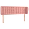 Image de vidaXL TÃªte de lit avec oreilles Rose 147x23x78/88 cm Velours