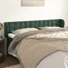 Image de vidaXL Tête de lit avec oreilles Vert foncé 163x23x78/88 cm Velours
