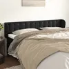 Image de vidaXL Tête de lit avec oreilles Noir 183x23x78/88 cm Velours