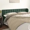 Image de vidaXL Tête de lit avec oreilles Vert foncé 203x23x78/88 cm Velours