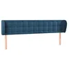 Image de vidaXL TÃªte de lit avec oreilles Bleu foncÃ© 203x23x78/88 cm Velours