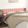 Image de vidaXL Tête de lit avec oreilles Rose 203x23x78/88 cm Velours