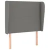 Image de vidaXL TÃªte de lit avec oreilles Gris foncÃ© 83x23x118/128 cm Tissu