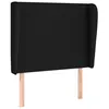 Image de vidaXL TÃªte de lit avec oreilles Noir 83x23x118/128 cm Tissu