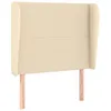 Image de vidaXL TÃªte de lit avec oreilles CrÃ¨me 83x23x118/128 cm Tissu