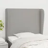 Image de vidaXL TÃªte de lit avec oreilles Gris clair 93x23x118/128 cm Tissu