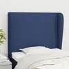 Image de vidaXL Tête de lit avec oreilles Bleu 93x23x118/128 cm Tissu