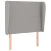 Image de vidaXL TÃªte de lit avec oreilles Gris clair 103x23x118/128 cm Tissu