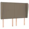 Image de vidaXL TÃªte de lit avec oreilles Taupe 147x23x118/128 cm Tissu