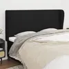Image de vidaXL Tête de lit avec oreilles Noir 163x23x118/128 cm Tissu