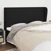Image de vidaXL TÃªte de lit avec oreilles Noir 163x23x118/128 cm Tissu