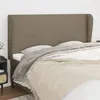 Image de vidaXL Tête de lit avec oreilles Taupe 163x23x118/128 cm Tissu