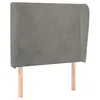 Image de vidaXL TÃªte de lit avec oreilles Gris clair 93x23x118/128 cm Velours