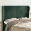 Image de vidaXL Tête de lit avec oreilles Vert foncé 147x23x118/128 cm Velours
