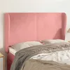 Image de vidaXL Tête de lit avec oreilles Rose 147x23x118/128 cm Velours
