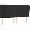 Image de vidaXL TÃªte de lit avec oreilles Noir 163x23x118/128 cm Velours