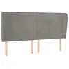 Image de vidaXL TÃªte de lit avec oreilles Gris clair 203x23x118/128 cm Velours