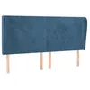 Image de vidaXL TÃªte de lit avec oreilles Bleu foncÃ© 203x23x118/128 cm Velours