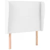 Image de vidaXL TÃªte de lit avec oreilles Blanc 93x23x118/128 cm Similicuir