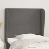 Image de vidaXL TÃªte de lit avec oreilles Gris 93x23x118/128 cm Similicuir