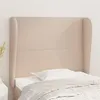 Image de vidaXL Tête de lit avec oreilles Cappuccino 93x23x118/128cm Similicuir