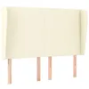 Image de vidaXL TÃªte de lit avec oreilles CrÃ¨me 147x23x118/128 cm Similicuir