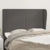 Image de vidaXL Tête de lit avec oreilles Gris 147x23x118/128 cm Similicuir