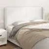 Image de vidaXL Tête de lit avec oreilles Blanc 163x23x118/128 cm Similicuir