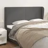 Image de vidaXL TÃªte de lit avec oreilles Gris 163x23x118/128 cm Similicuir