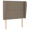 Image de vidaXL TÃªte de lit avec oreilles Taupe 93x23x118/128 cm Tissu