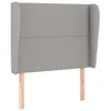 Image de vidaXL TÃªte de lit avec oreilles Gris clair 103x23x118/128 cm Tissu