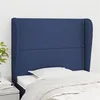 Image de vidaXL Tête de lit avec oreilles Bleu 103x23x118/128 cm Tissu3117812