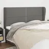 Image de vidaXL Tête de lit avec oreilles Gris foncé 183x23x118/128 cm Tissu3117831